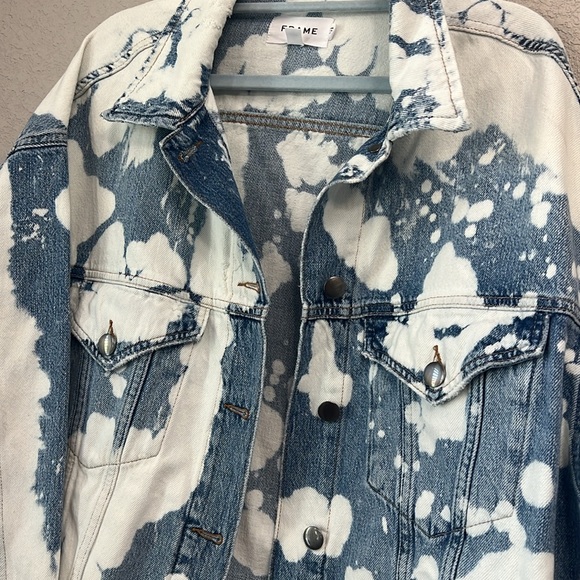 Frame Denim Le Oversized Jacket in Baltic Splash Medium - Picture 4 of 7